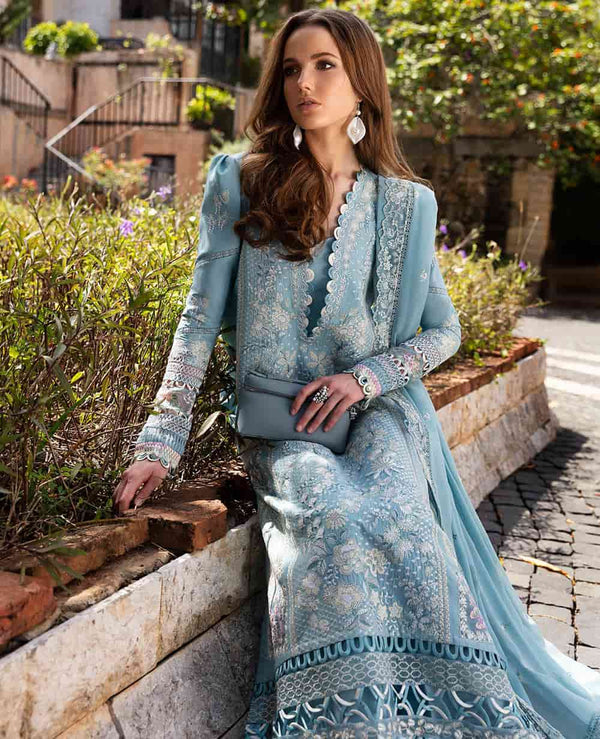 Azure (D4-B) Ilana Eid Luxury Lawn Collection