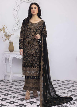 PD-23-102 Mansoob Embroidered Stitched 3 Piece Chiffon Suit - Armansonline